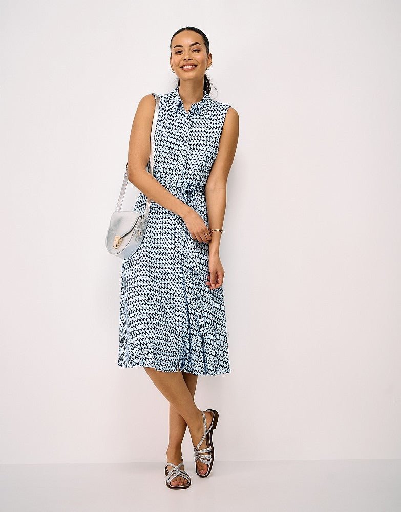Young Ideas & Henmores - Emma Sleeveless Jersey Shirt Dress - Blue Wave Glo - 8
