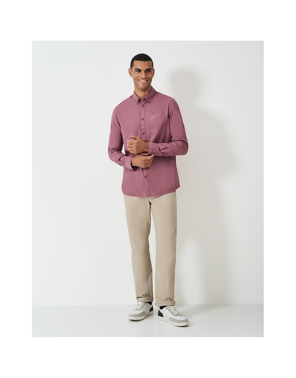 Young Ideas/Henmores - Garment Dyed LS Oxford Shirt - Deco Rose - M