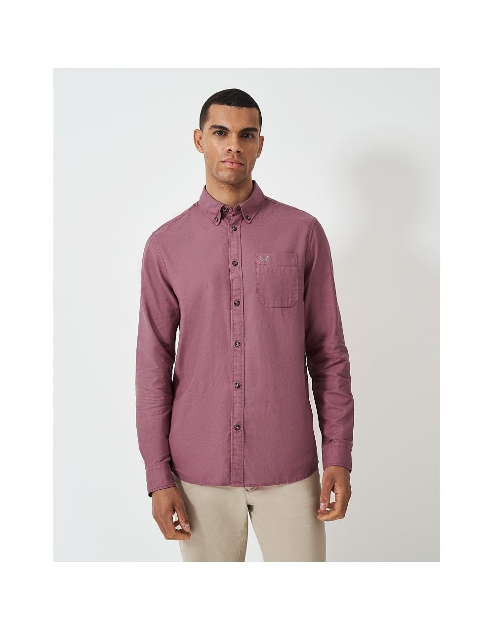 Young Ideas/Henmores - Garment Dyed LS Oxford Shirt - Deco Rose - M