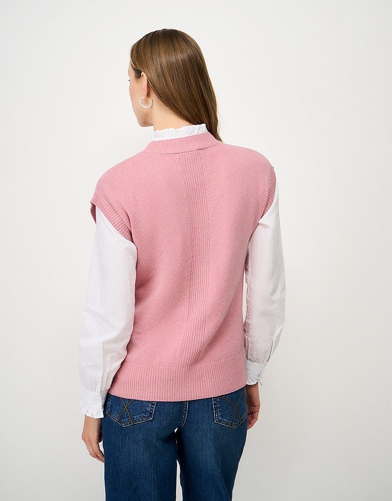 Young Ideas & Henmores -Harmony Crew Neck Vest -Pink -8