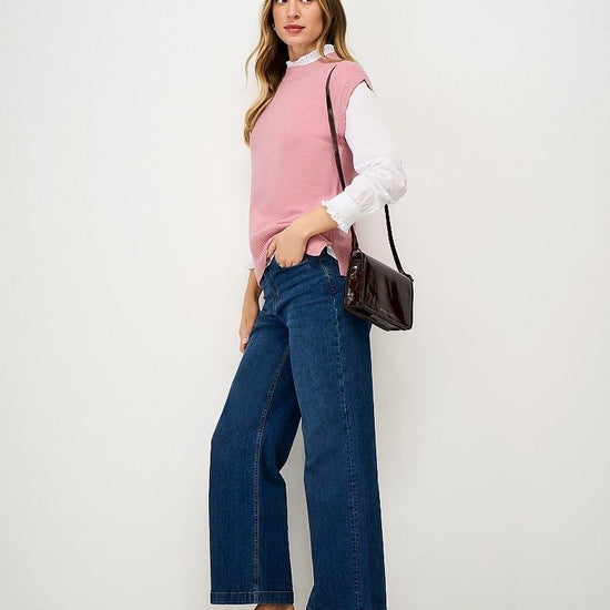 Young Ideas & Henmores -Harmony Crew Neck Vest -Pink -8