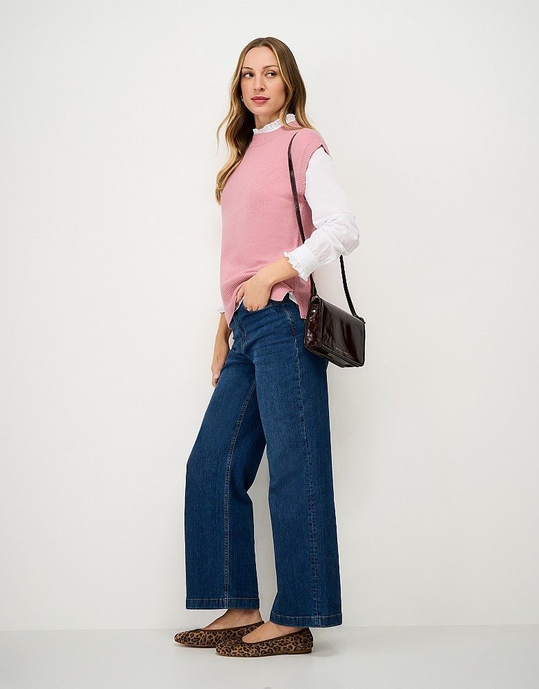 Young Ideas & Henmores -Harmony Crew Neck Vest -Pink -8