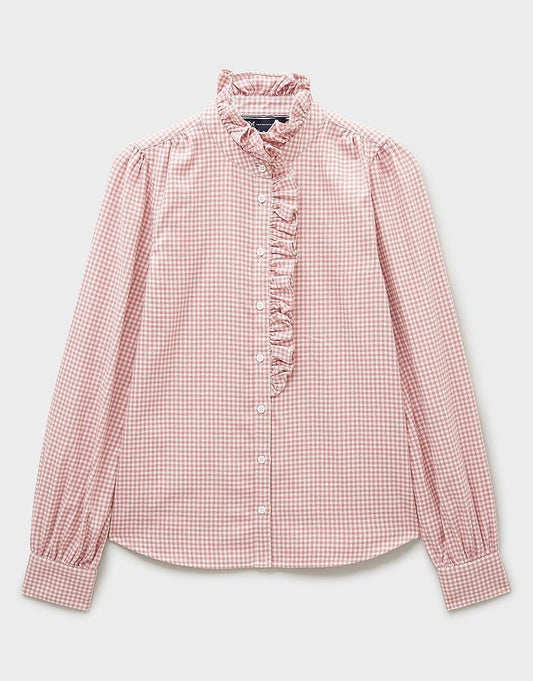Young Ideas & Henmores - Harmony Frill Flannel Blouse - Pink Gingham - 8