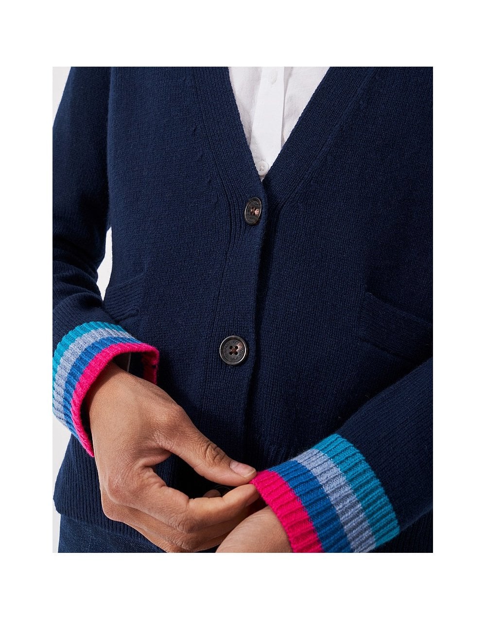 Young Ideas/Henmores - Harmony Relaxed V Neck Cardigan - Heritage Navy - 8