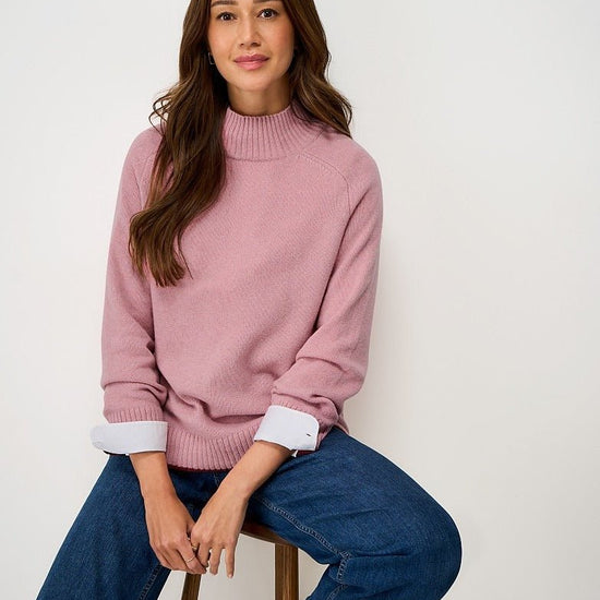 Young Ideas & Henmores -Harmony Saddle Shoulder Funnel Neck -Pink -8