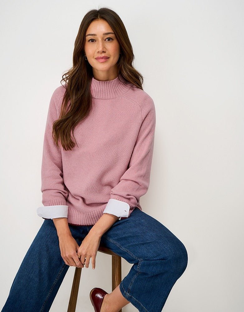 Young Ideas & Henmores -Harmony Saddle Shoulder Funnel Neck -Pink -8