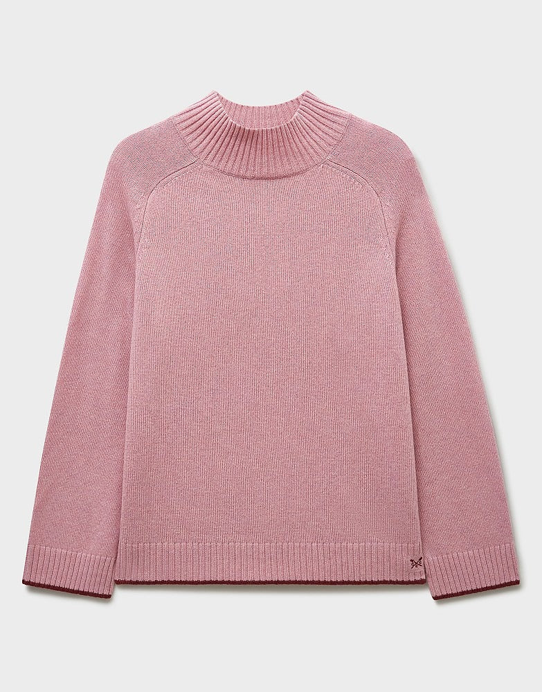 Young Ideas & Henmores -Harmony Saddle Shoulder Funnel Neck -Pink -8
