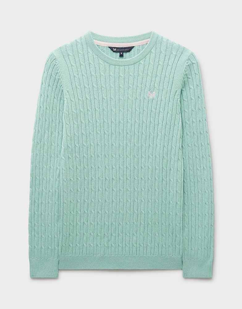 Young Ideas & Henmores - Heritage Cable Crew Neck - Canal Blue - 8