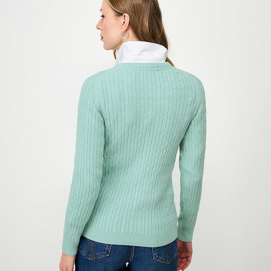 Young Ideas & Henmores - Heritage Cable Crew Neck - Canal Blue - 8