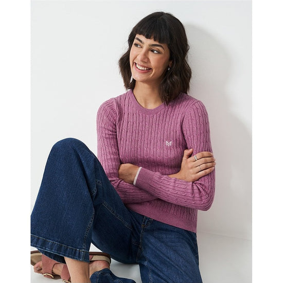 Young Ideas/Henmores - Heritage Cable Crew Neck Jumper - Deco Marl - 8