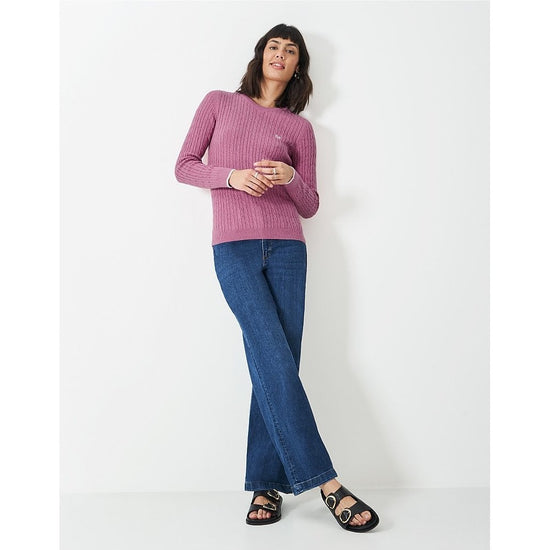 Young Ideas/Henmores - Heritage Cable Crew Neck Jumper - Deco Marl - 8