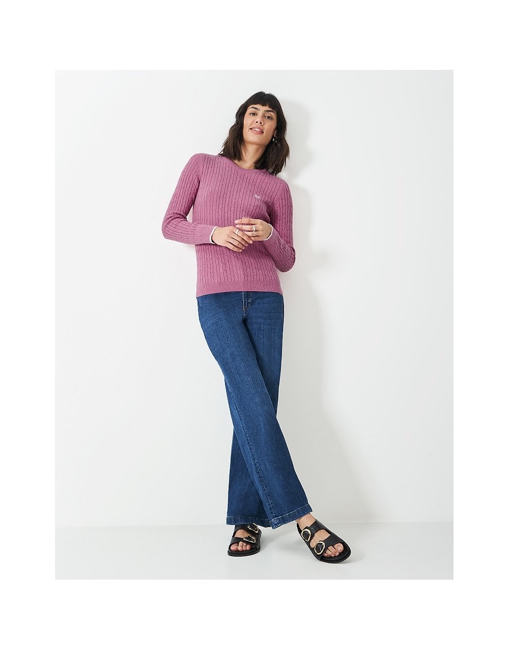 Young Ideas/Henmores - Heritage Cable Crew Neck Jumper - Deco Marl - 8