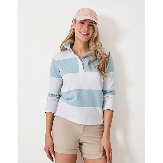 Young Ideas/Henmores - Longsleeve Stripe Rugby Shirt - Blue/White - 10