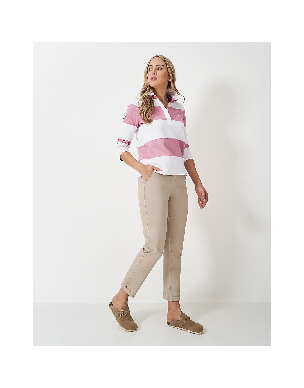 Young Ideas/Henmores - Longsleeve Stripe Rugby Shirt - Blue/White - 10