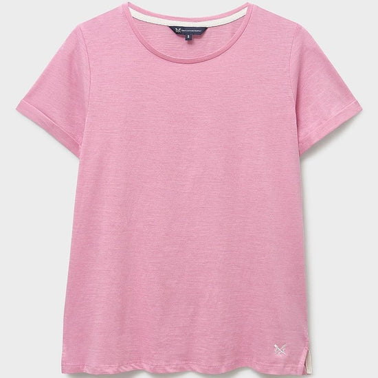 Young Ideas & Henmores -Perfect Crew Slub T-Shirt -Pink -8