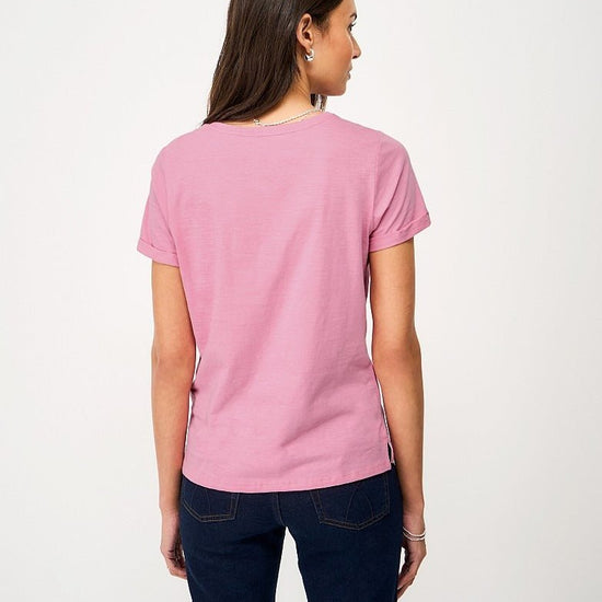 Young Ideas & Henmores -Perfect Crew Slub T-Shirt -Pink -8