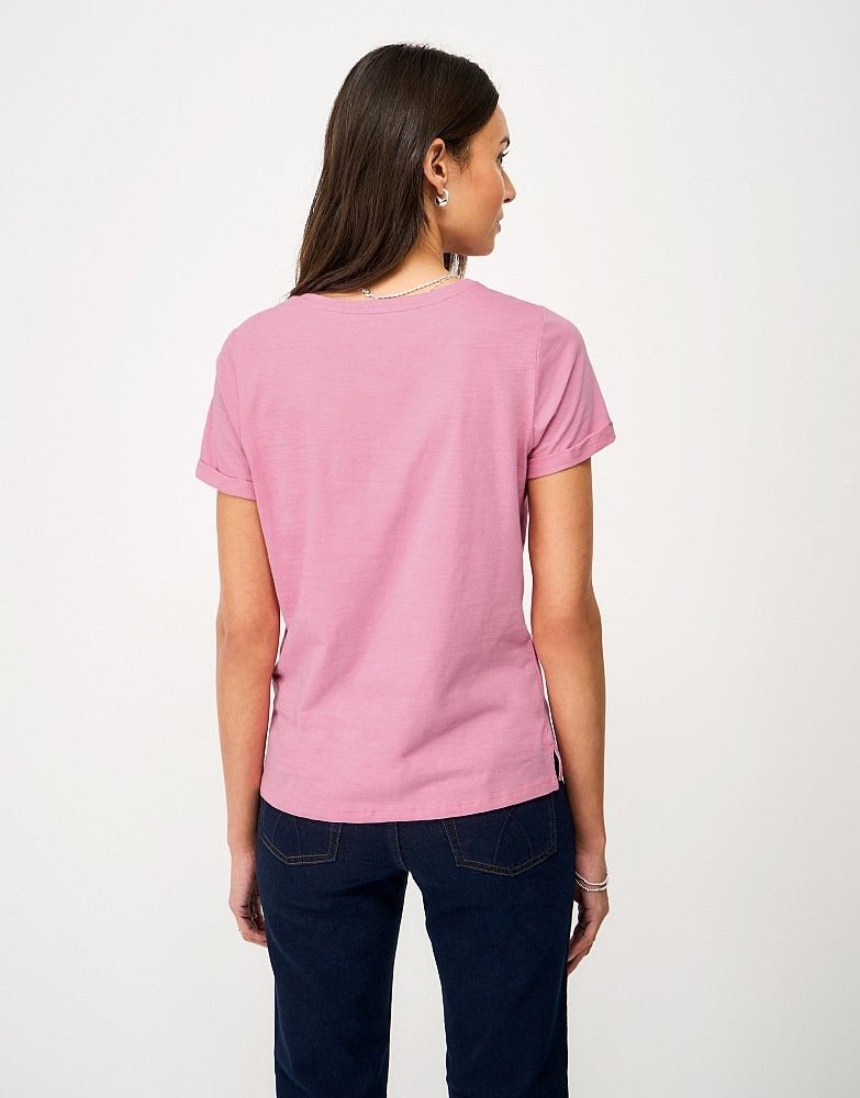 Young Ideas & Henmores -Perfect Crew Slub T-Shirt -Pink -8