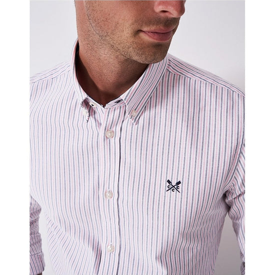 Young Ideas/Henmores - Slim Fit Multi Stripe Oxford Shirt - Pine/Newberry - S