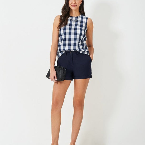 Young Ideas & Henmores - Tilda chino Short - Navy Lightwash - 8