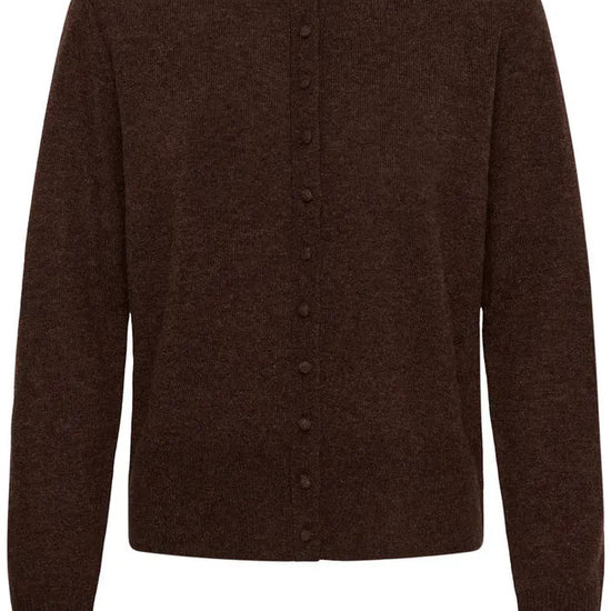 Young Ideas & Henmores -Bethina Arrow Cardigan -Coffee Bean Melange -XS