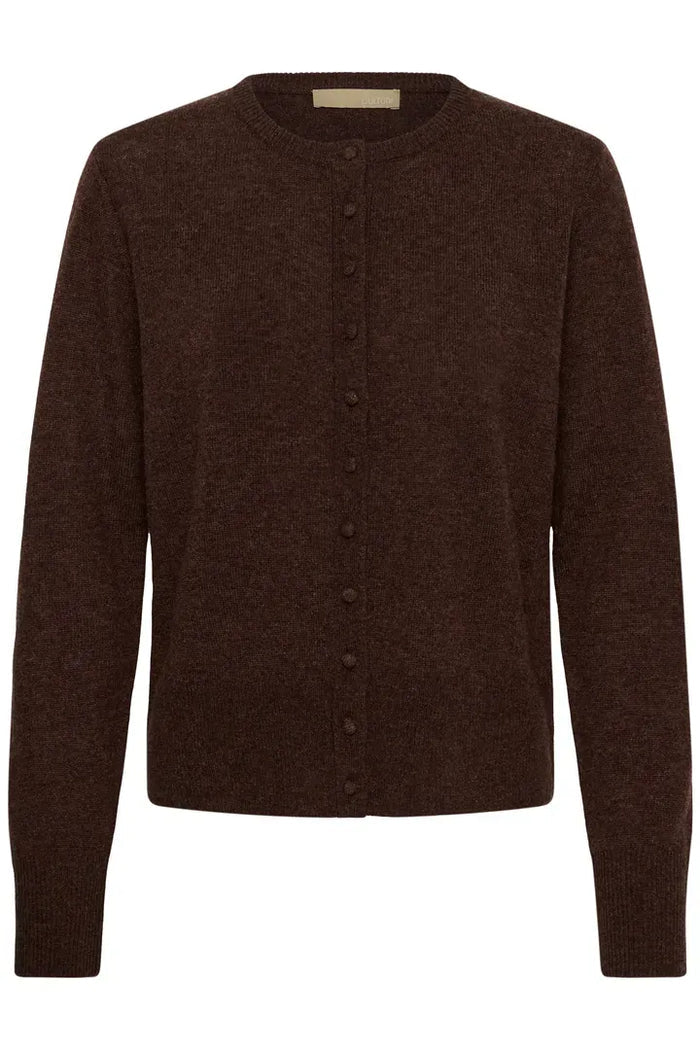 Young Ideas & Henmores -Bethina Arrow Cardigan -Coffee Bean Melange -XS