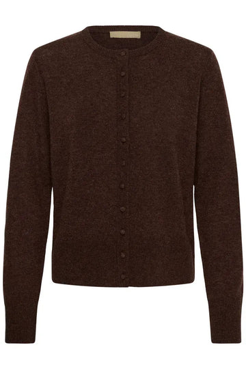 Young Ideas & Henmores -Bethina Arrow Cardigan -Coffee Bean Melange -XS
