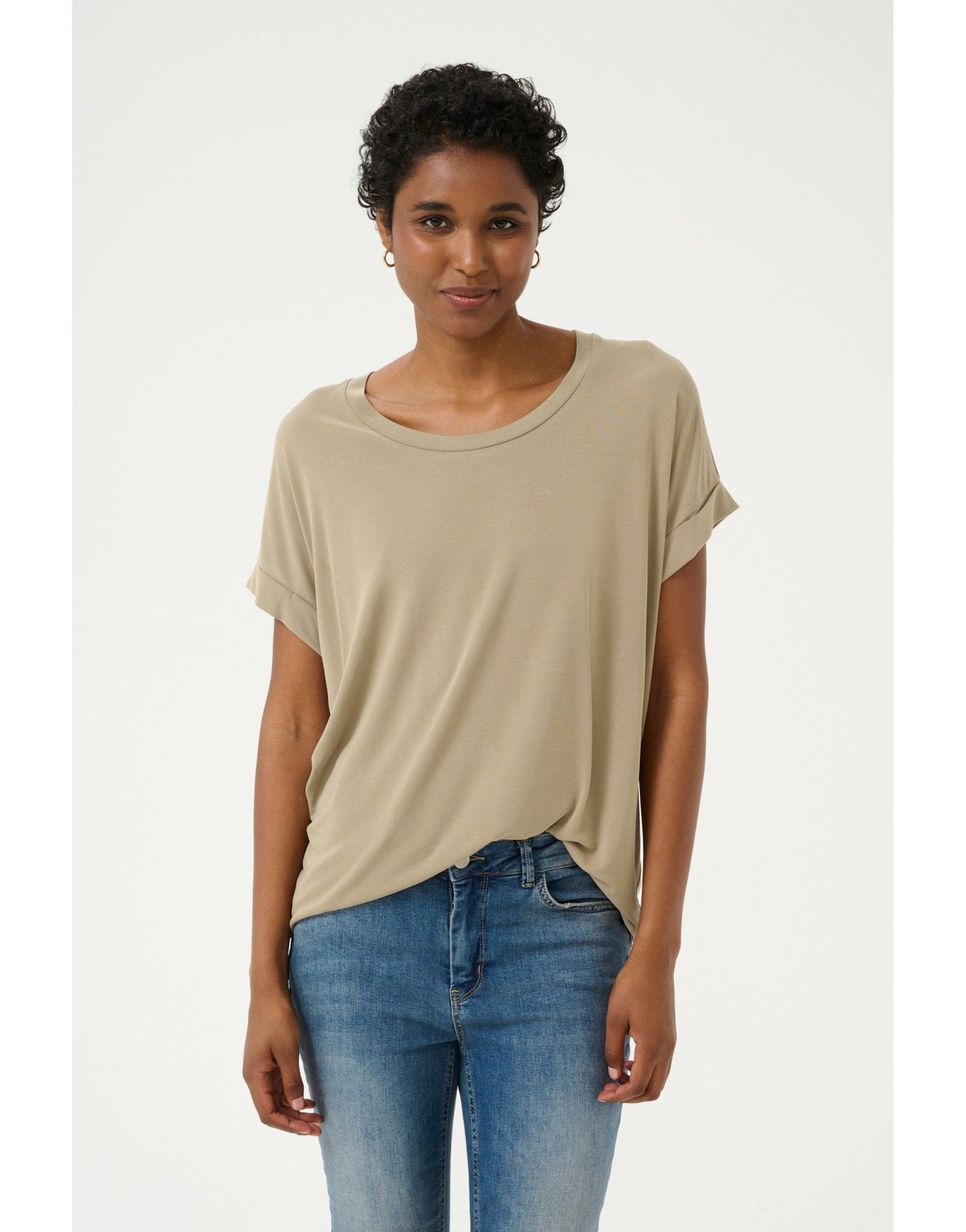 Young Ideas/Henmores - Kajsa Short Sleeve T-Shirt - Blackened Pearl - XS