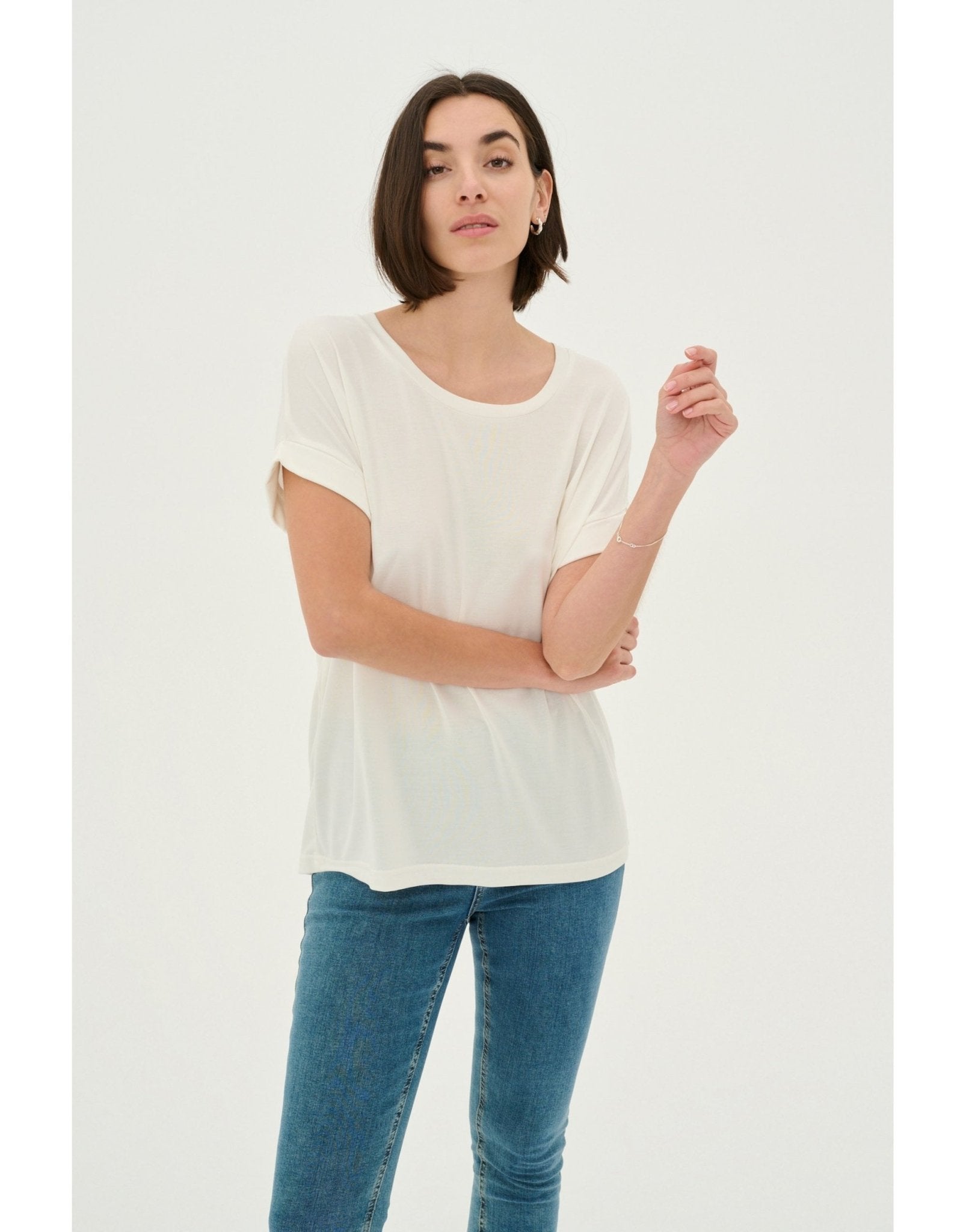 Young Ideas/Henmores - Kajsa Short Sleeve T-Shirt - Blackened Pearl - XS