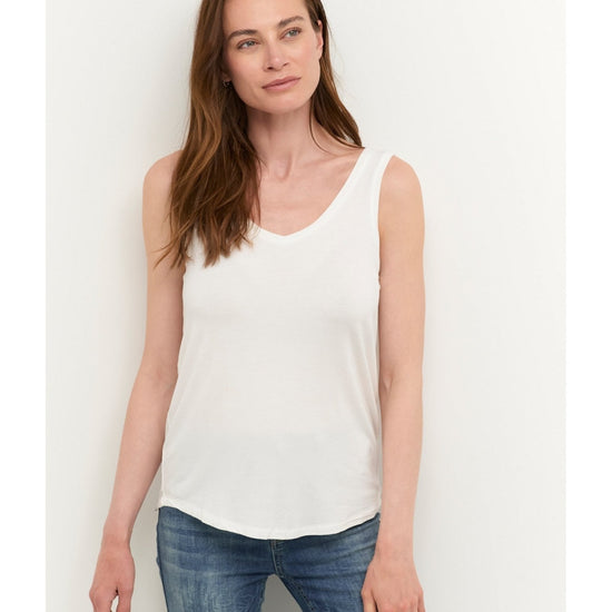 Young Ideas/Henmores - Poppy V - Neck Tank Top - Demitasse - XS