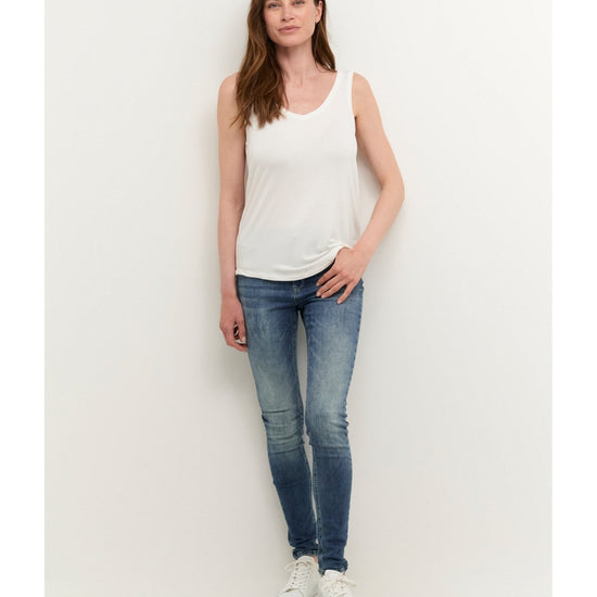 Young Ideas/Henmores - Poppy V - Neck Tank Top - Demitasse - XS