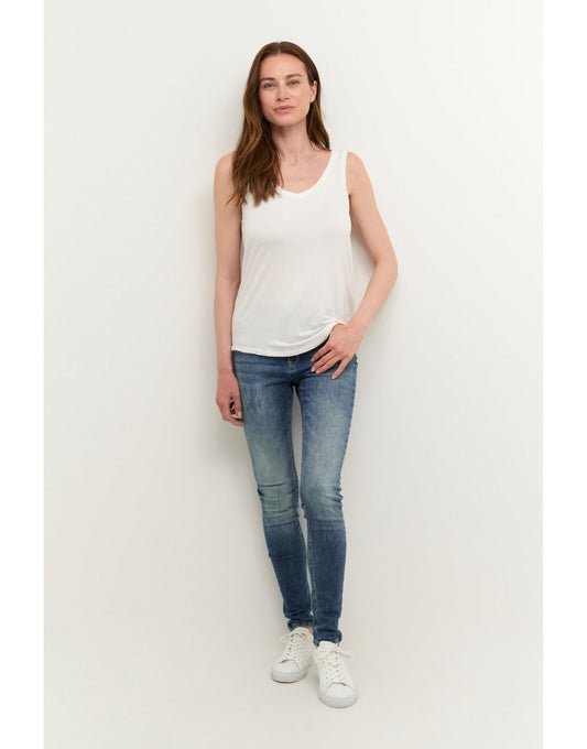 Young Ideas/Henmores - Poppy V - Neck Tank Top - Demitasse - XS