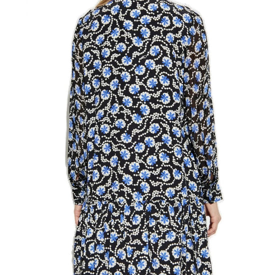 Young Ideas/Henmores - Ami Front Bow Floral Print Short Dress - Pirouette Blue - S