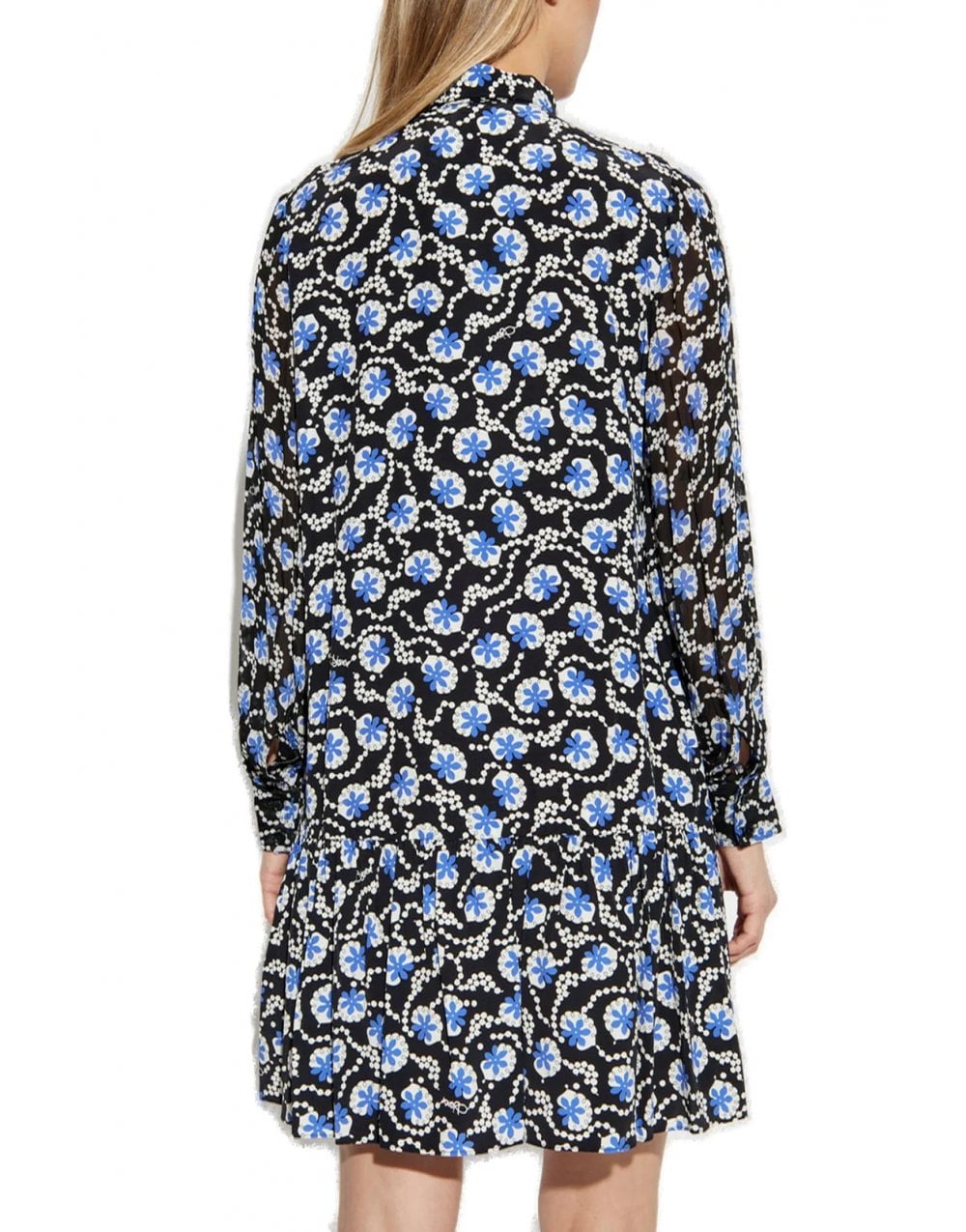 Young Ideas/Henmores - Ami Front Bow Floral Print Short Dress - Pirouette Blue - S