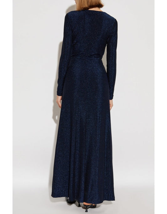 Young Ideas/Henmores - Raffi Metallic Ruched Detail Dress - Metallic Midnight - S