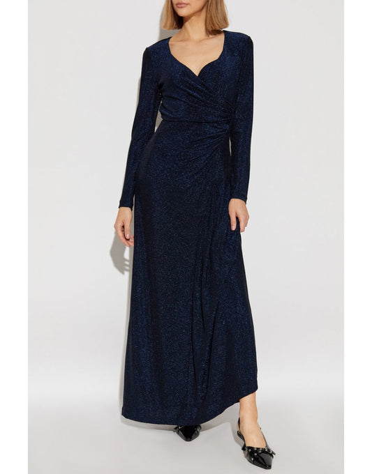 Young Ideas/Henmores - Raffi Metallic Ruched Detail Dress - Metallic Midnight - S