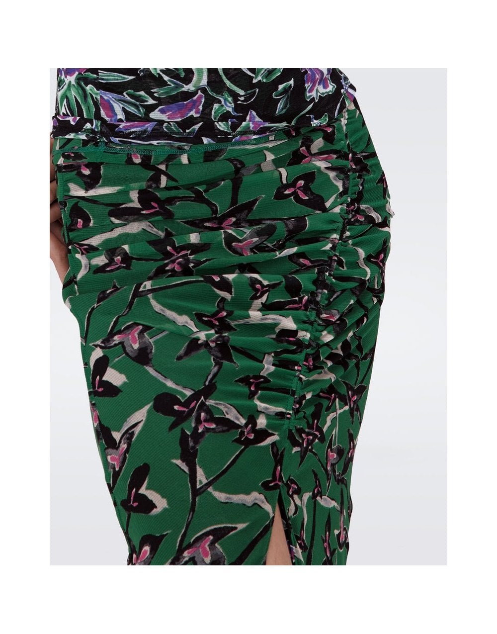 Young Ideas/Henmores - Willow Reversible Side Split Skirt - Green/Purple - XS