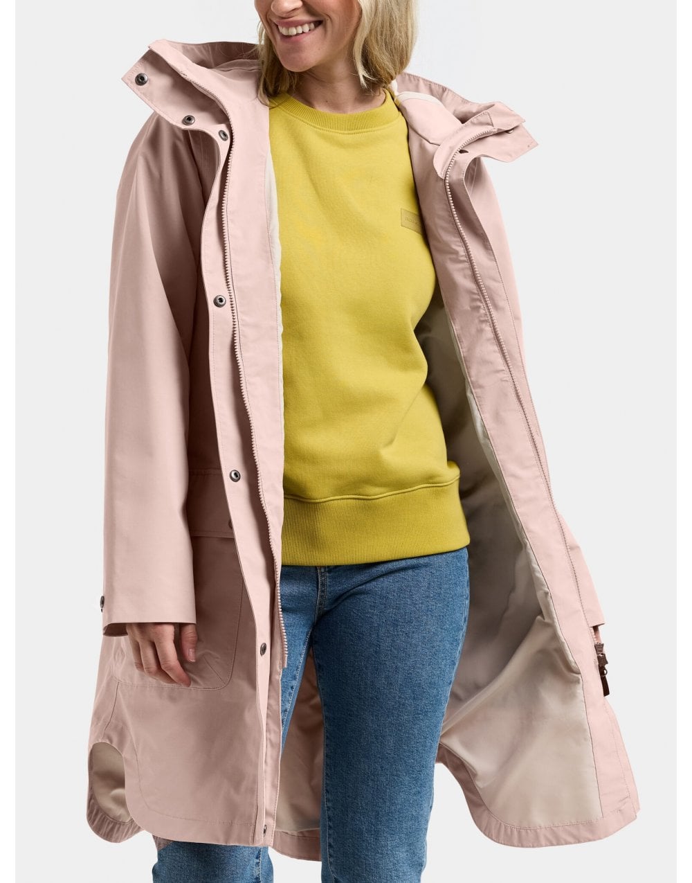 Young Ideas/Henmores - Adria 2 Midlenght A - Shaped Waterproof Coat - K17 Vintage Pink - 10