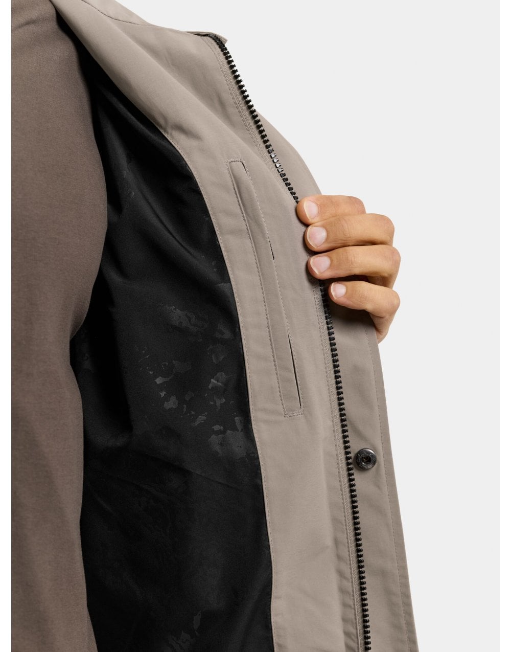 Young Ideas/Henmores - Logan Short Waterproof Jacket With Hood - F04 Ash Brown - M