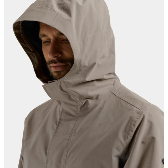 Young Ideas/Henmores - Logan Short Waterproof Jacket With Hood - F04 Ash Brown - M
