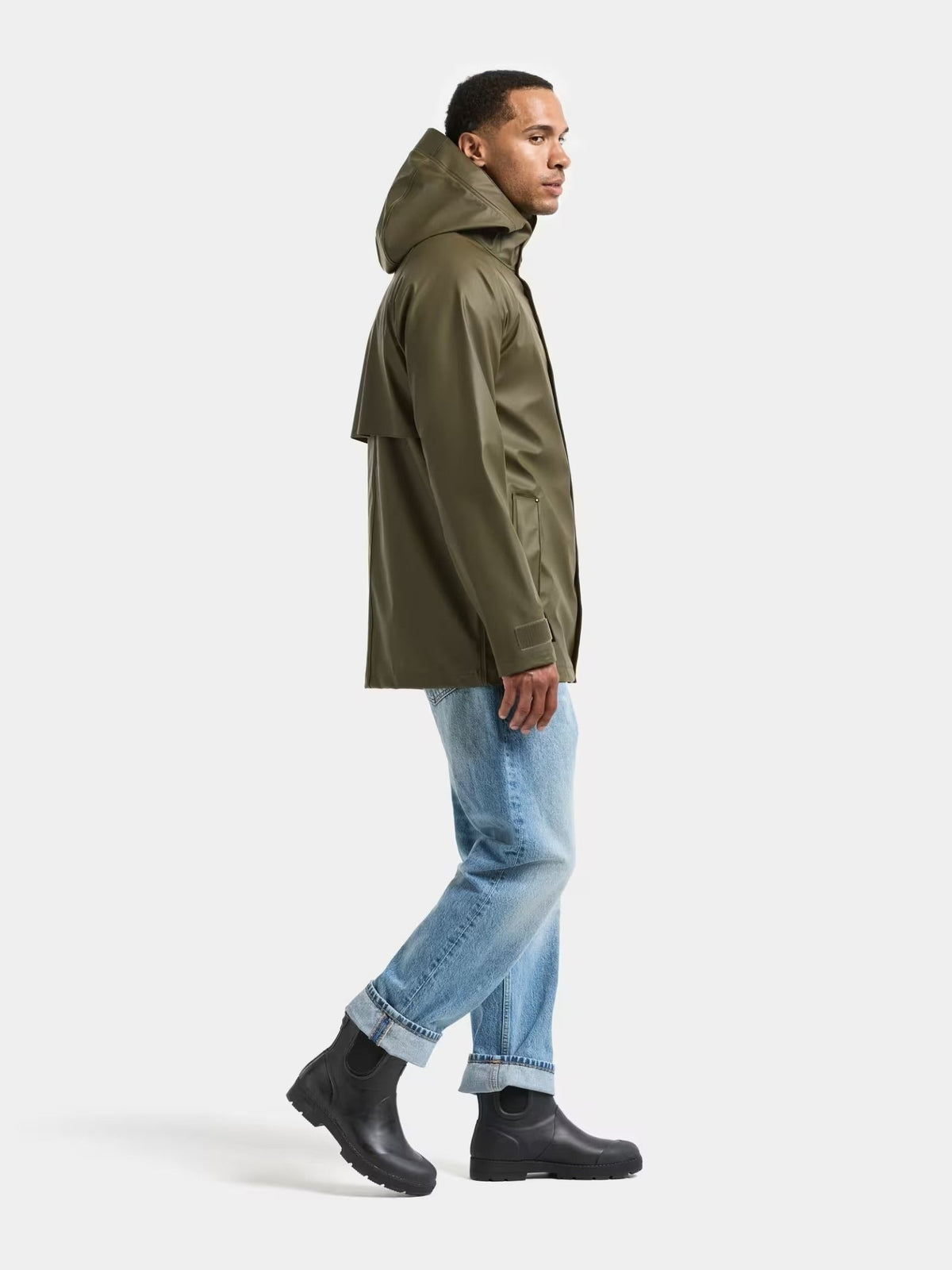 Young Ideas & Henmores -Darwin USX Polyurethane Jacket -384 Fog Green -M