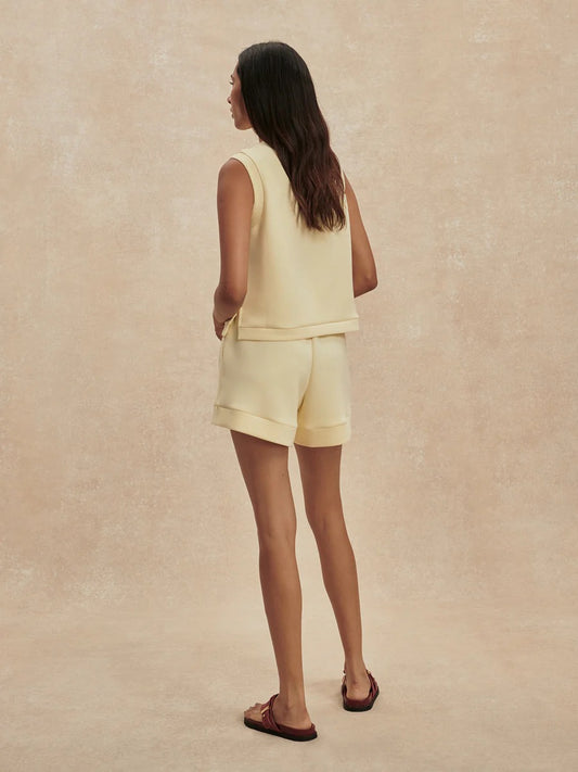 Maria Button Placket Sleevless Tank