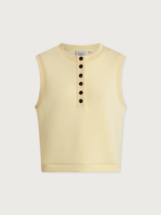 Maria Button Placket Sleevless Tank