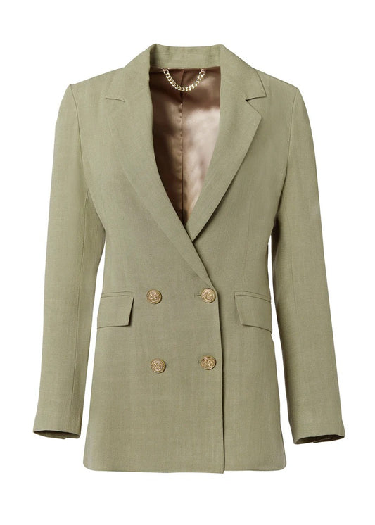 Double Breasted Linen Blazer