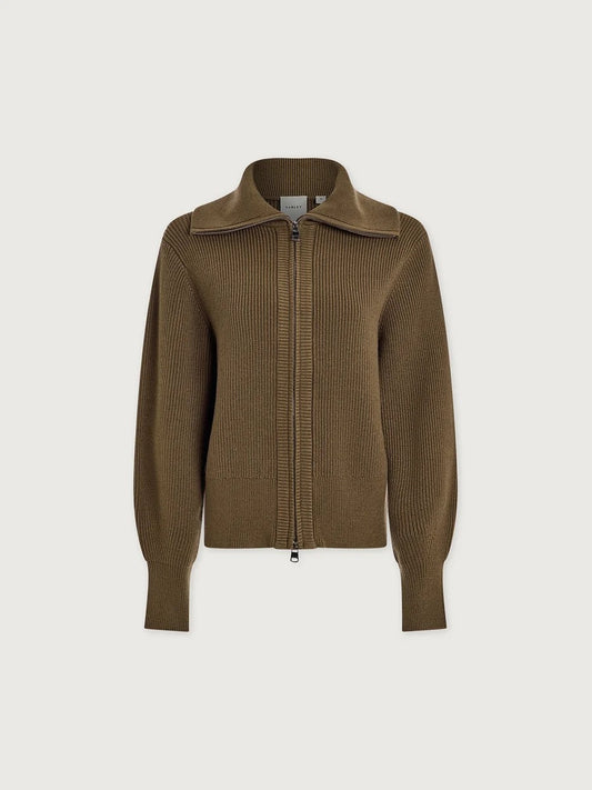 Enrico Zip Through Knit Jacket