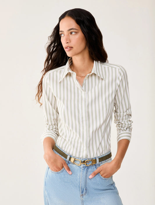 Margaret Poplin Stripe Shirt