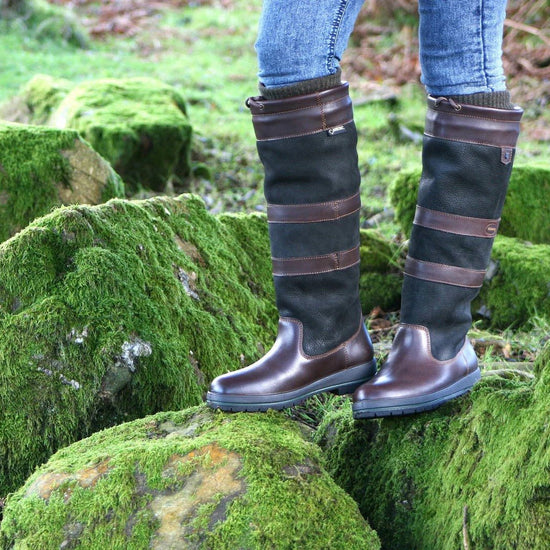 Young Ideas & Henmores -Galway Tall Goretex Regular Boot -Black/Brown -3.5