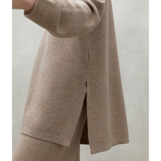 Young Ideas/Henmores - Palnaalf High Neck Relaxed Jumper - 149 Dark Sand Melange - S