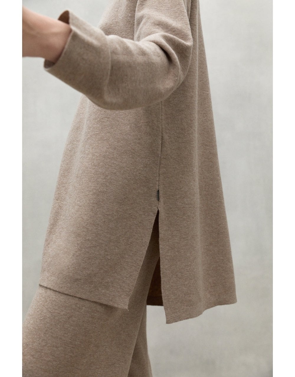 Young Ideas/Henmores - Palnaalf High Neck Relaxed Jumper - 149 Dark Sand Melange - S