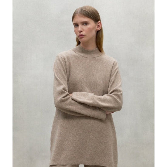 Young Ideas/Henmores - Palnaalf High Neck Relaxed Jumper - 149 Dark Sand Melange - S