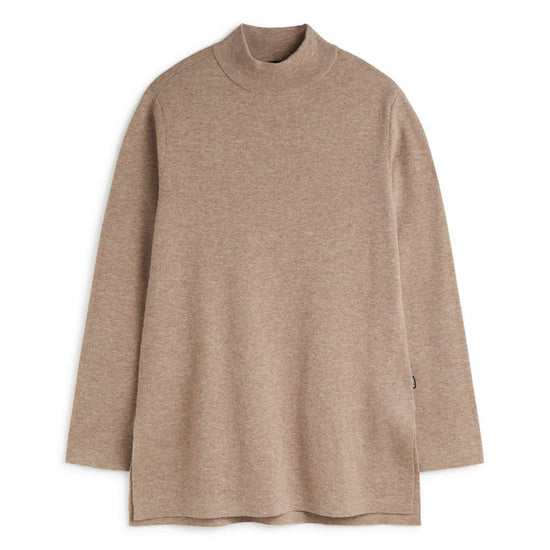 Young Ideas/Henmores - Palnaalf High Neck Relaxed Jumper - 149 Dark Sand Melange - S
